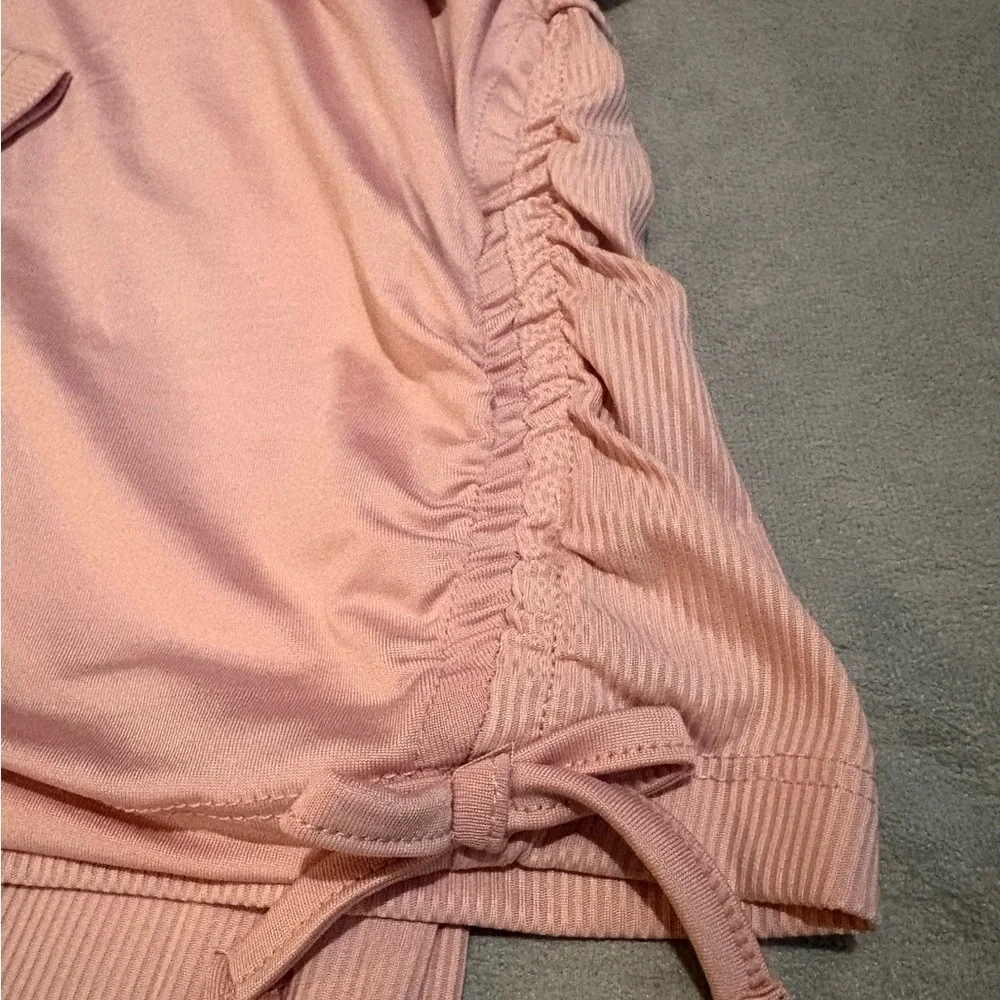 RBX Pink Hooded Top with Gold Accent and side Rouching - Picture 3 of 4